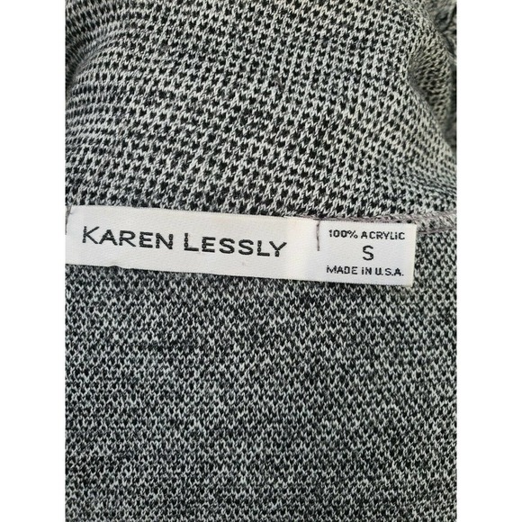 Karen Lessly Women's Gray 100% Acrlic Long Sleeve Collared Casual Jacket - Picture 8 of 10